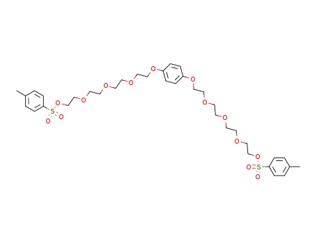 Molecular Structure of 134881-77-9 (1,4-bis[2-(2-(2-(2-toluene-p-sulfonylethoxy)ethoxy)ethoxy)ethoxy]benzene)