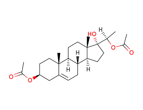 Molecular Structure of 101978-51-2 (3β,20β<sub>F</sub>-diacetoxy-pregnen-(5)-ol-(17))