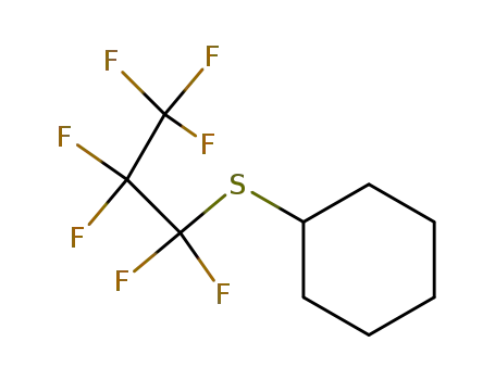 Molecular Structure of 68409-00-7 (heptafluoro-n-propyl cyclohexyl sulfide)