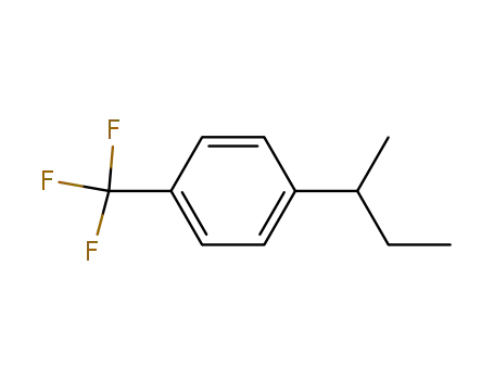 Molecular Structure of 61628-76-0 (Benzene, 1-(1-methylpropyl)-4-(trifluoromethyl)-)