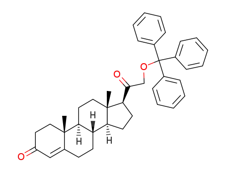 Molecular Structure of 26623-68-7 (21-trityloxy-pregn-4-ene-3,20-dione)