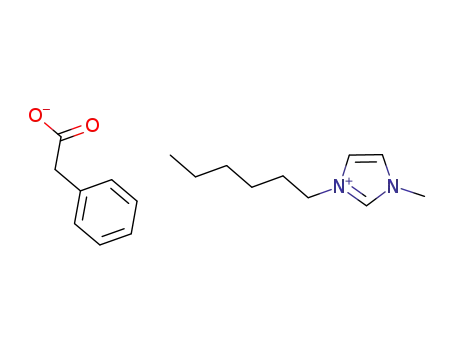 Molecular Structure of 1007398-53-9 (1-hexyl-3-methylimidazolium α-phenylacetate)