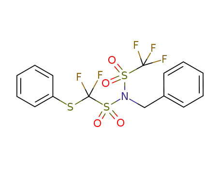 N-benzyl-N-(trifluoromethanesulfonyl)-(phenylsulfanyl)difluoromethanesulfonamide