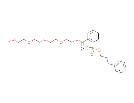 Molecular Structure of 866942-20-3 (2-(3-phenyl-propoxysulfonyl)-benzoic acid 2-{2-[2-(2-methoxy-ethoxy)-ethoxy]-ethoxy}-ethyl ester)
