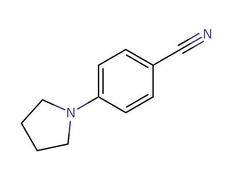 Molecular Structure of 10282-30-1 (4-(1-PYRROLIDINYL)BENZONITRILE)