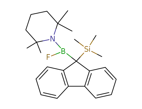 Molecular Structure of 104172-71-6 (Fluor(2,2,6,6-tetramethylpiperidino)<9-(trimethylsilyl)-9H-fluoren-9-yl>boran)