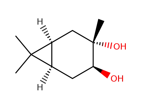 Molecular Structure of 10395-46-7 ([1S-(1alpha,3alpha,4beta,6alpha)]-3,7,7-trimethylbicyclo[4.1.0]heptane-3,4-diol)