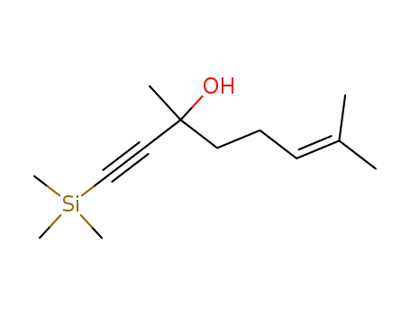 Molecular Structure of 78813-35-1 (6-Octen-1-yn-3-ol, 3,7-dimethyl-1-(trimethylsilyl)-)