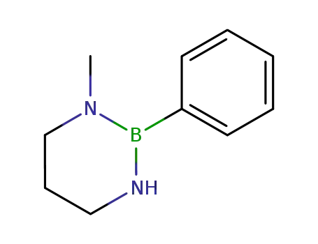 Molecular Structure of 6063-74-7 (1,3,2-Diazaborine, hexahydro-1-methyl-2-phenyl-)