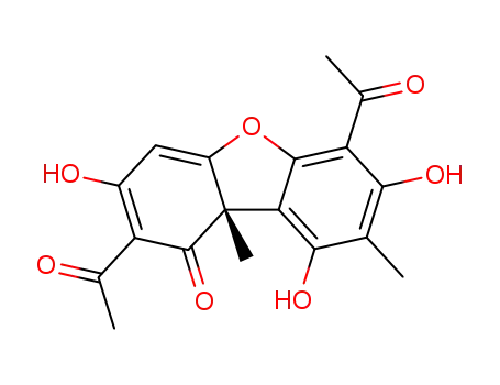 Molecular Structure of 6159-66-6 ((-)-USNIC ACID)