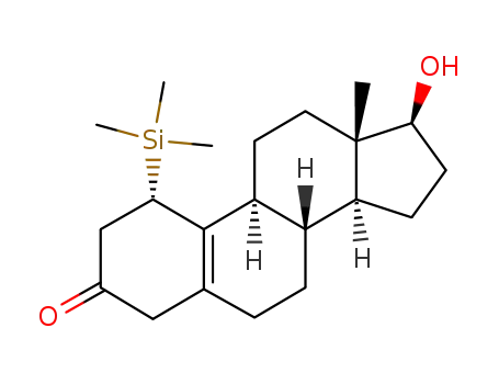 Molecular Structure of 76920-12-2 (D-1α-(trimethylsilyl)-17β-hydroxyestr-5(10)-en-3-one)