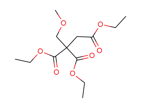 Molecular Structure of 854654-03-8 (3-methoxy-propane-1,2,2-tricarboxylic acid triethyl ester)
