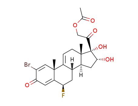 Pregna-1,4,9(11)-triene-3,20-dione,21-(acetyloxy)-2-bromo-6-fluoro-16,17-dihydroxy-, (6b,16a)- (9CI)