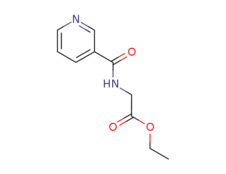 Molecular Structure of 54466-74-9 ((PYRIDINE-3-CARBONYL)-AMINO-ACETIC ACID ETHYL ESTER)