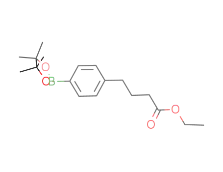 Molecular Structure of 1365610-75-8 (ethyl 4-(4-(4,4,5,5-tetramethyl-1,3,2-dioxaborolan-2-yl)phenyl)butanoate)