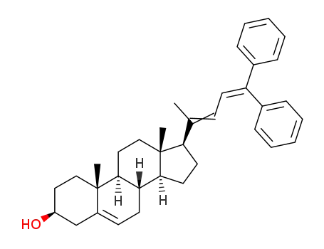 Molecular Structure of 118763-54-5 (24.24-diphenyl-cholatrien-(5.20(22)ξ.23)-ol-(3β))