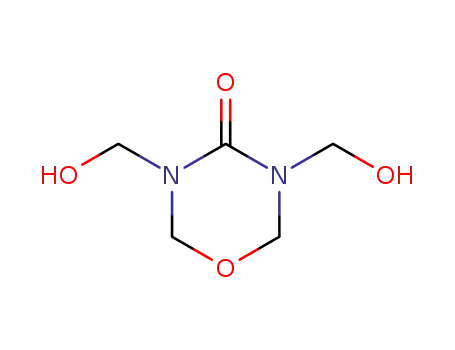Molecular Structure of 7327-69-7 (tetrahydro-3,5-bis(hydroxymethyl)-4H-1,3,5-oxadiazin-4-one)