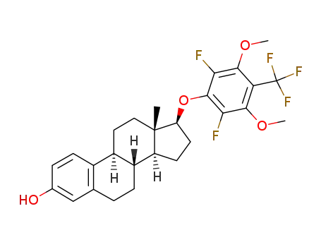 Molecular Structure of 90850-54-7 (17β-<2,6-difluoro-3,5-dimethoxy-4-(trifluoromethyl)phenoxy>estra-1,3,5(10)-trien-3-ol)