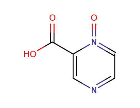 Molecular Structure of 32046-09-6 (pyrazine-2-carboxylic acid-1-oxide)
