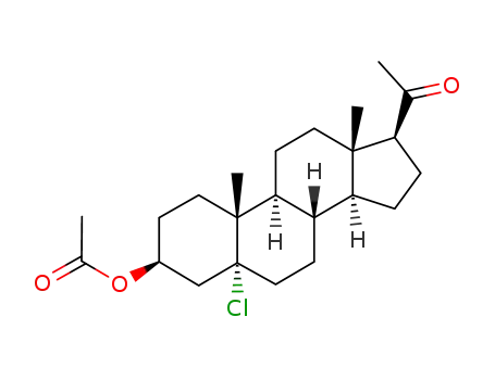 Molecular Structure of 112790-35-9 (3β-acetoxy-5-chloro-5α-pregnan-20-one)