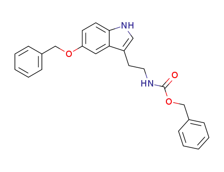 Molecular Structure of 55895-70-0 ([2-(5-benzyloxy-indol-3-yl)-ethyl]-carbamic acid benzyl ester)