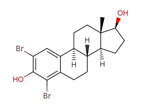 Molecular Structure of 19590-55-7 (2,4-DIBROMOESTRADIOL)