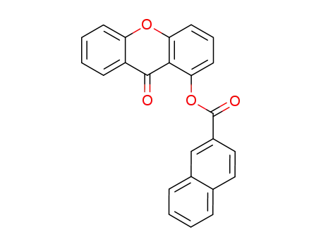 Molecular Structure of 103569-37-5 (1-[2]naphthoyloxy-xanthen-9-one)