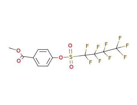 Molecular Structure of 41605-53-2 (Benzoic acid, 4-[[(nonafluorobutyl)sulfonyl]oxy]-, methyl ester)