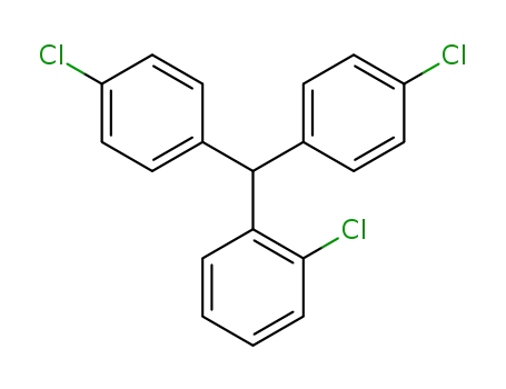 Molecular Structure of 93694-04-3 ((2-chloro-phenyl)-bis-(4-chloro-phenyl)-methane)