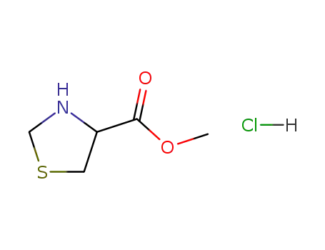 Molecular Structure of 50703-06-5 (METHYL THIAZOLIDINE-2-CARBOXYLATE HYDROCHLORIDE)