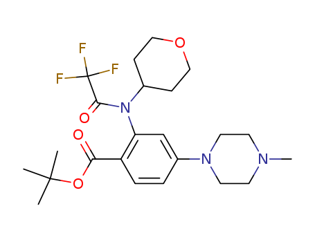 4-(4-methylpiperazin-1-yl)-2-[(tetrahydropyran-4-yl)(2,2,2-trifluoroacetyl)amino]benzoic acid tert-butyl ester