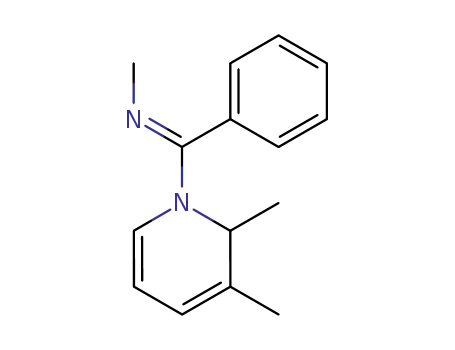 Molecular Structure of 777944-43-1 (Pyridine, 1,2-dihydro-2,3-dimethyl-1-[(methylimino)phenylmethyl]- (9CI))