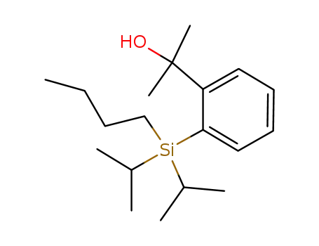 Molecular Structure of 1239384-08-7 (butyl[2-(2-hydroxyprop-2-yl)phenyl]diisopropylsilane)
