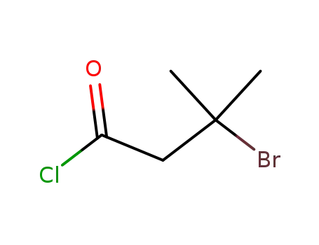 Molecular Structure of 67716-21-6 (Butanoyl chloride, 3-bromo-3-methyl-)