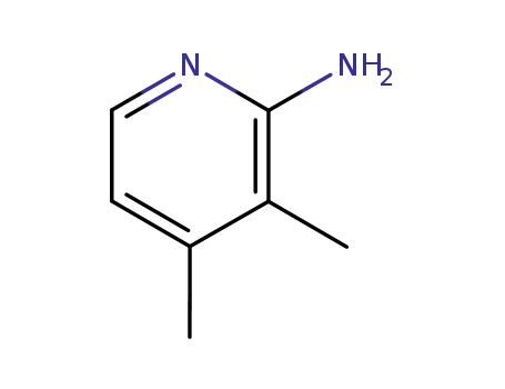 Molecular Structure of 823-39-2 (3,4-Dimethyl-2-pyridinamine)