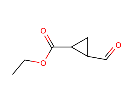 Molecular Structure of 109716-50-9 (Cyclopropanecarboxylic acid, 2-formyl-, ethyl ester, (1R-trans)- (9CI))