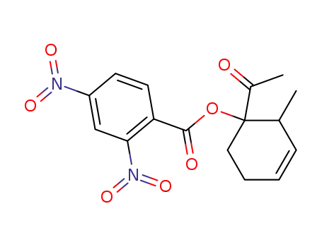 Molecular Structure of 195200-19-2 (Ethanone, 1-[1-[(2,4-dinitrobenzoyl)oxy]-2-methyl-3-cyclohexen-1-yl]-)