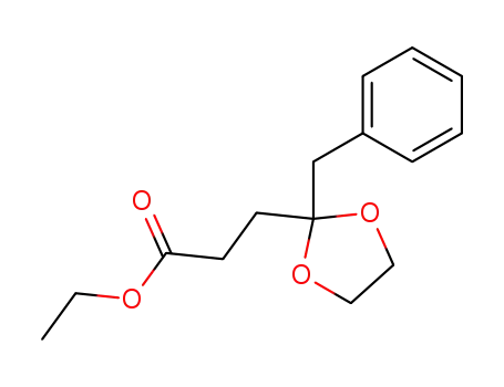 Molecular Structure of 20416-12-0 (ethyl 2-benzyl-1,3-dioxolane-2-propionate)