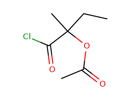 Molecular Structure of 2156-73-2 (Butanoyl chloride, 2-(acetyloxy)-2-methyl-)