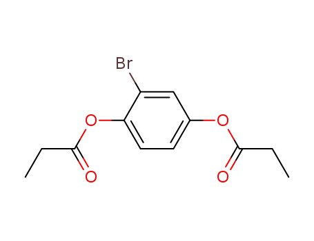 Molecular Structure of 52376-17-7 (1,4-O-di-propanoylbromohydroquinone)