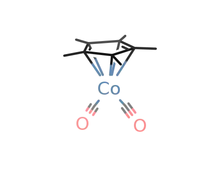 Molecular Structure of 12129-77-0 (Cobalt,dicarbonyl[(1,2,3,4,5-h)-1,2,3,4,5-pentamethyl-2,4-cyclopentadien-1-yl]-)