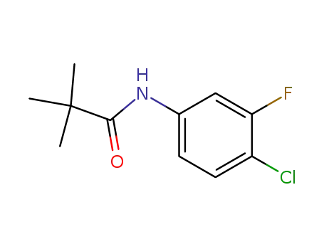 Molecular Structure of 277301-97-0 (Propanamide, N-(4-chloro-3-fluorophenyl)-2,2-dimethyl-)