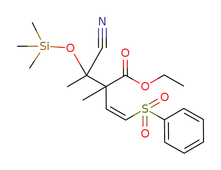 ethyl 3-cyano-2-methyl-2-<(Z)-2-(phenylsulfonyl)vinyl>-3-(trimethylsiloxy)butanoate