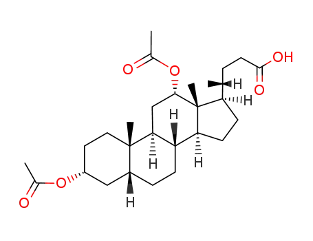 Molecular Structure of 33628-48-7 (3α,12α-Diacetoxy-5β-cholan-24-oic acid)