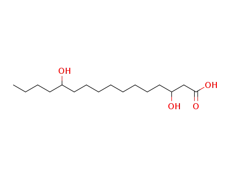 Molecular Structure of 66675-73-8 (3,12-dihydroxyhexadecanoic acid)