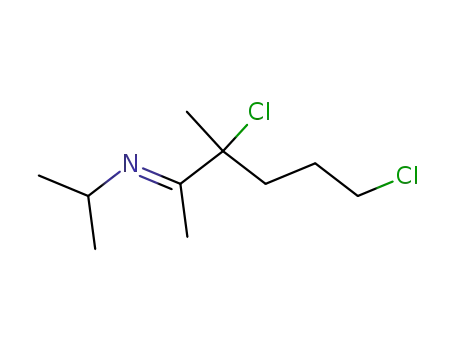 Molecular Structure of 121076-19-5 ([2,5-Dichloro-1,2-dimethyl-pent-(E)-ylidene]-isopropyl-amine)