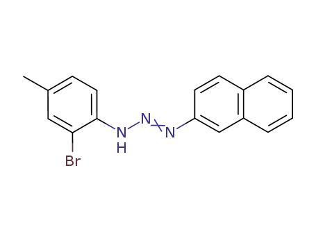 Molecular Structure of 861559-18-4 (<i>N</i>-(2-bromo-4-methyl-phenyl)-<i>N</i>'-[2]naphthyl-triazene)