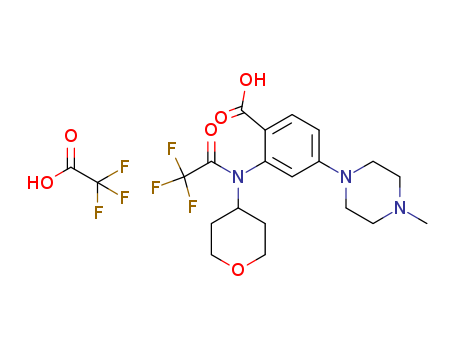 4-(4-Methylpiperazin-1-yl)-2-[oxan-4-yl-(2,2,2-trifluoroacetyl)amino]benzoic acid;2,2,2-trifluoroacetic acid