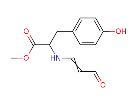 Molecular Structure of 77714-34-2 (3-(4-Hydroxy-phenyl)-2-((E)-3-oxo-propenylamino)-propionic acid methyl ester)