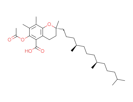 Molecular Structure of 835613-33-7 (6-O-acetyl-(2R,4'R,8'R)-γ-tocopherol-5-carboxylic acid)